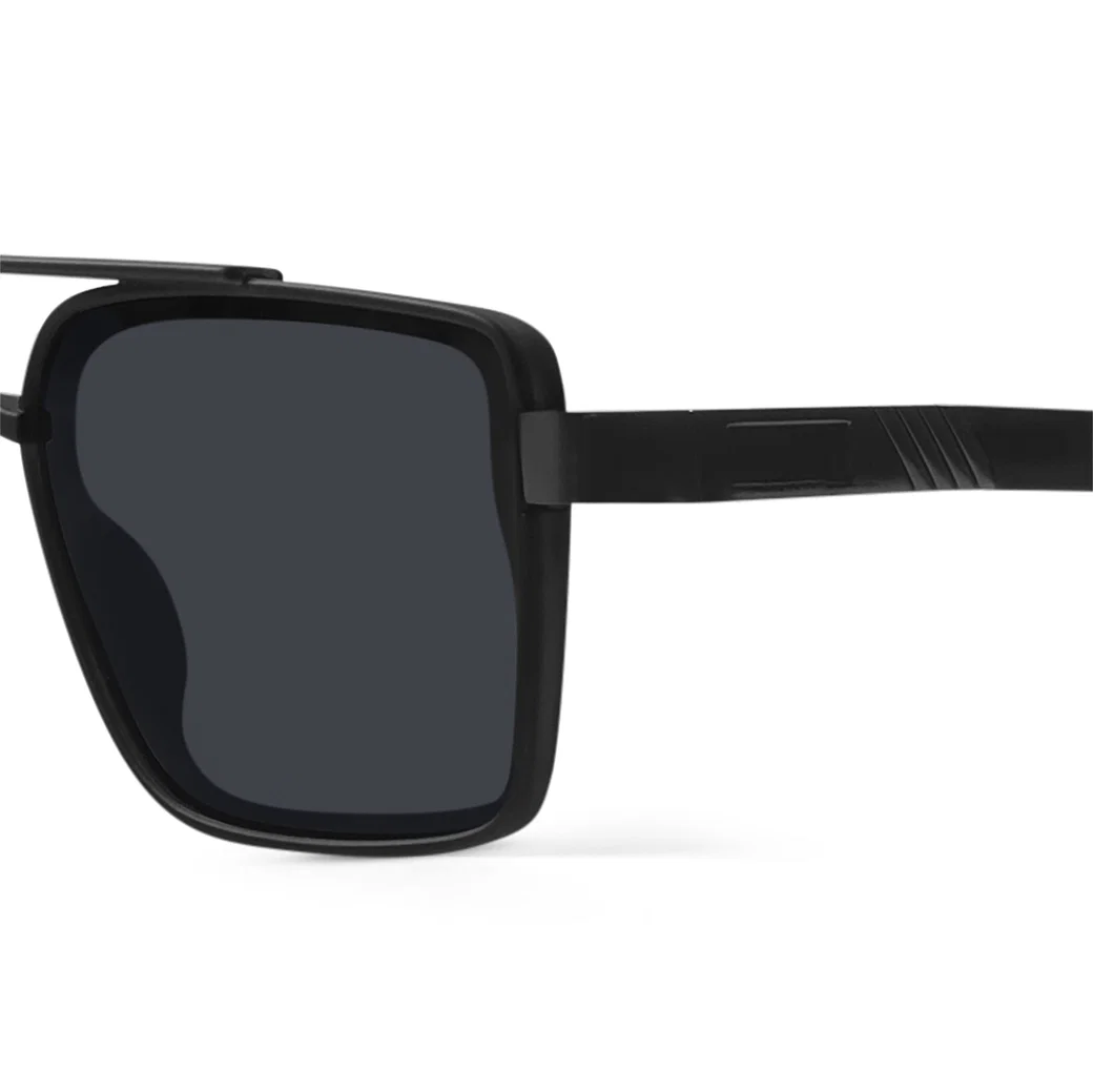 Men's Polarized Sunglasses, Glossy Black, Dark Gray Polarized Lenses