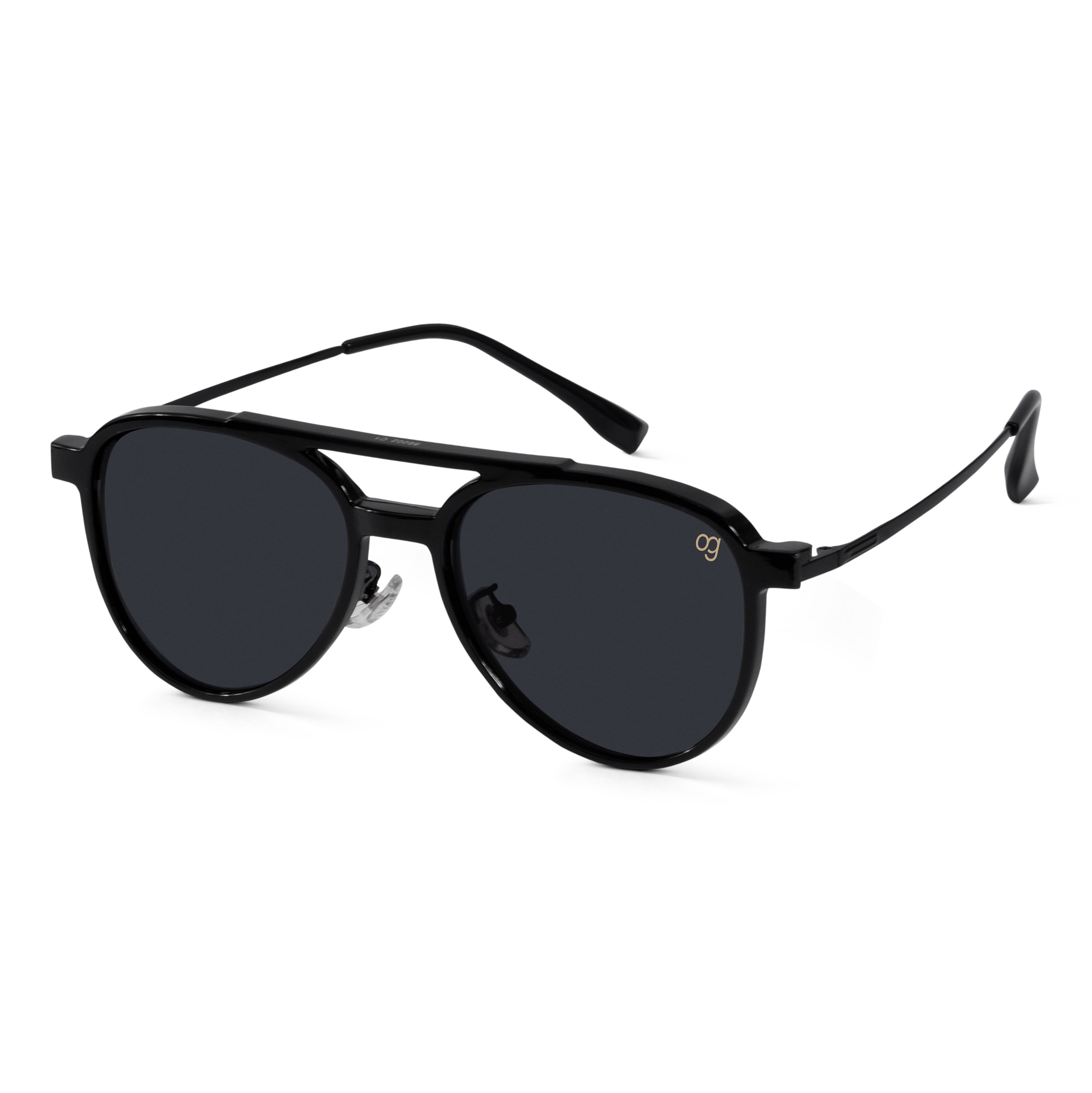Buy Altitude Black Polarized Aviator Clip On Sunglasses Woggles