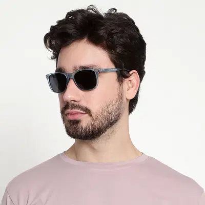 Azure Eyes Polarized Square Sunglasses