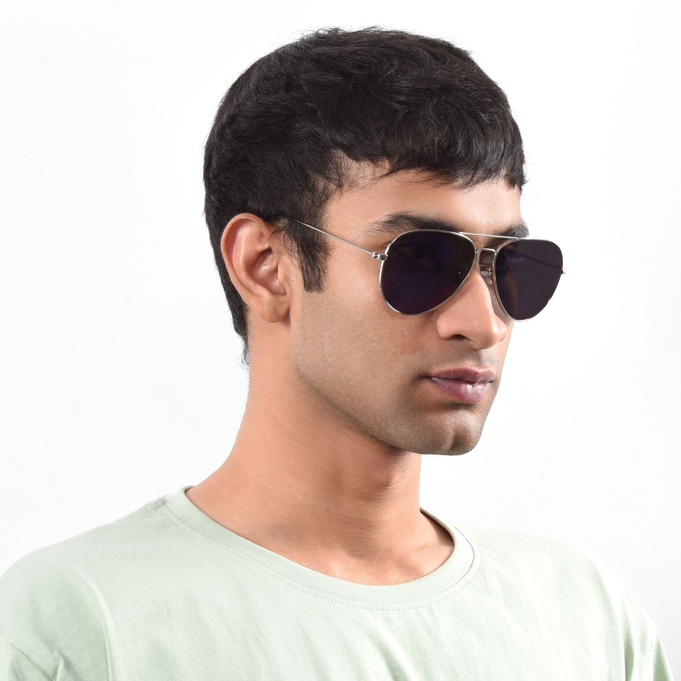 Mens blue aviator sunglasses deals