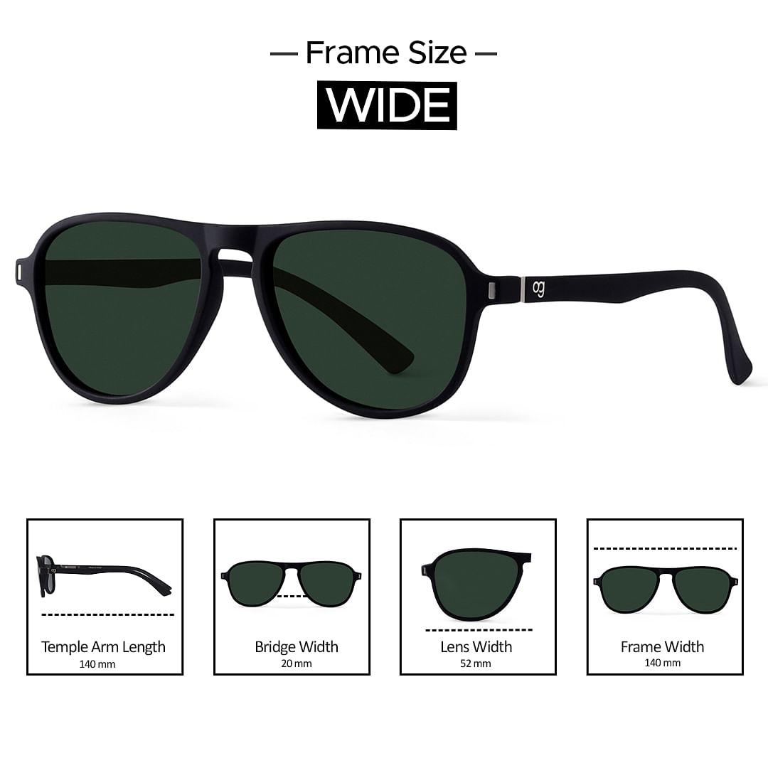 Buy Emerald Night Polarized Aviator Sunglasses Woggles