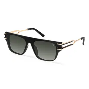 Shop Frontier Green Polarized Rectangle Sunglasses