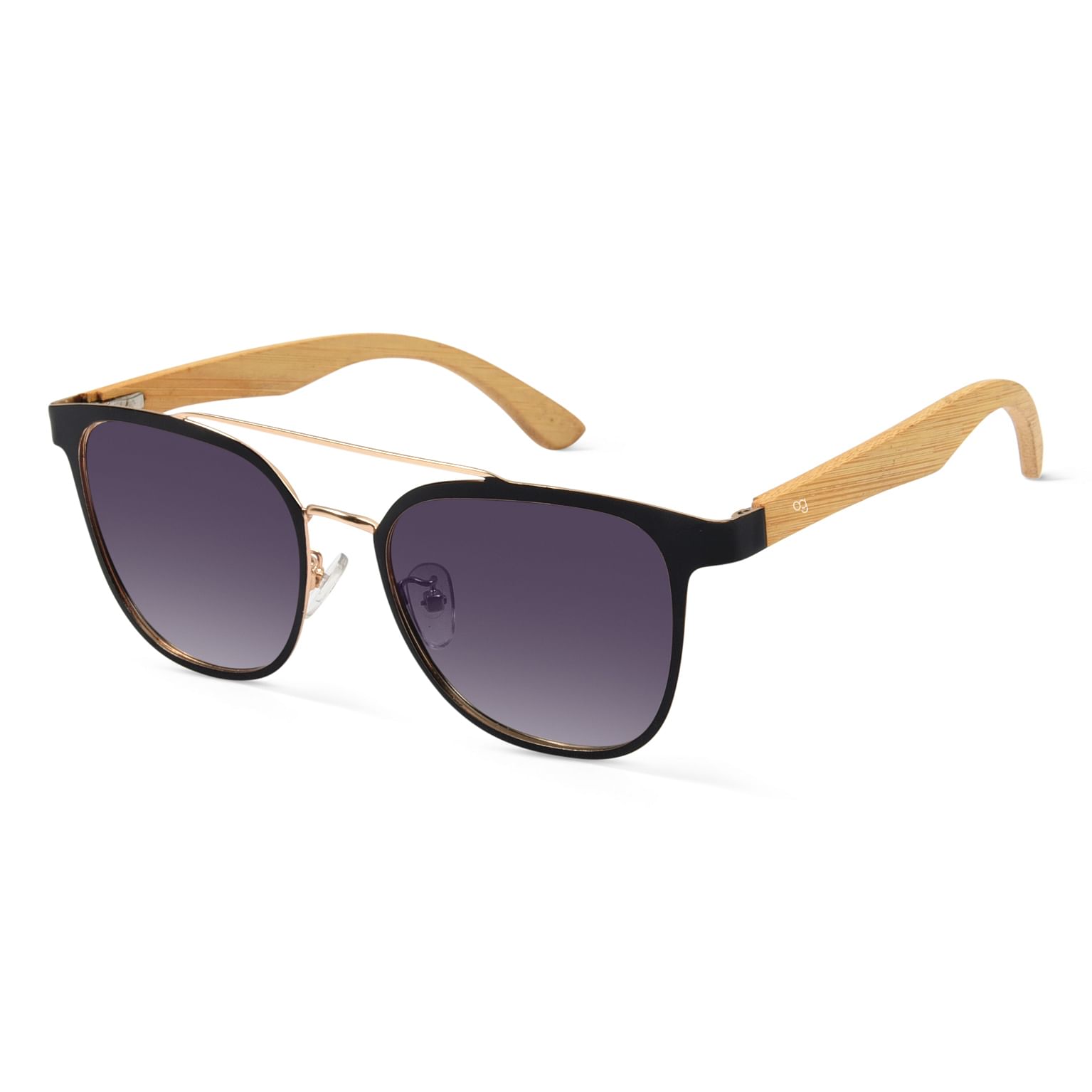 Buy Lilac Polarized Square Wooden Sunglasses Woggles