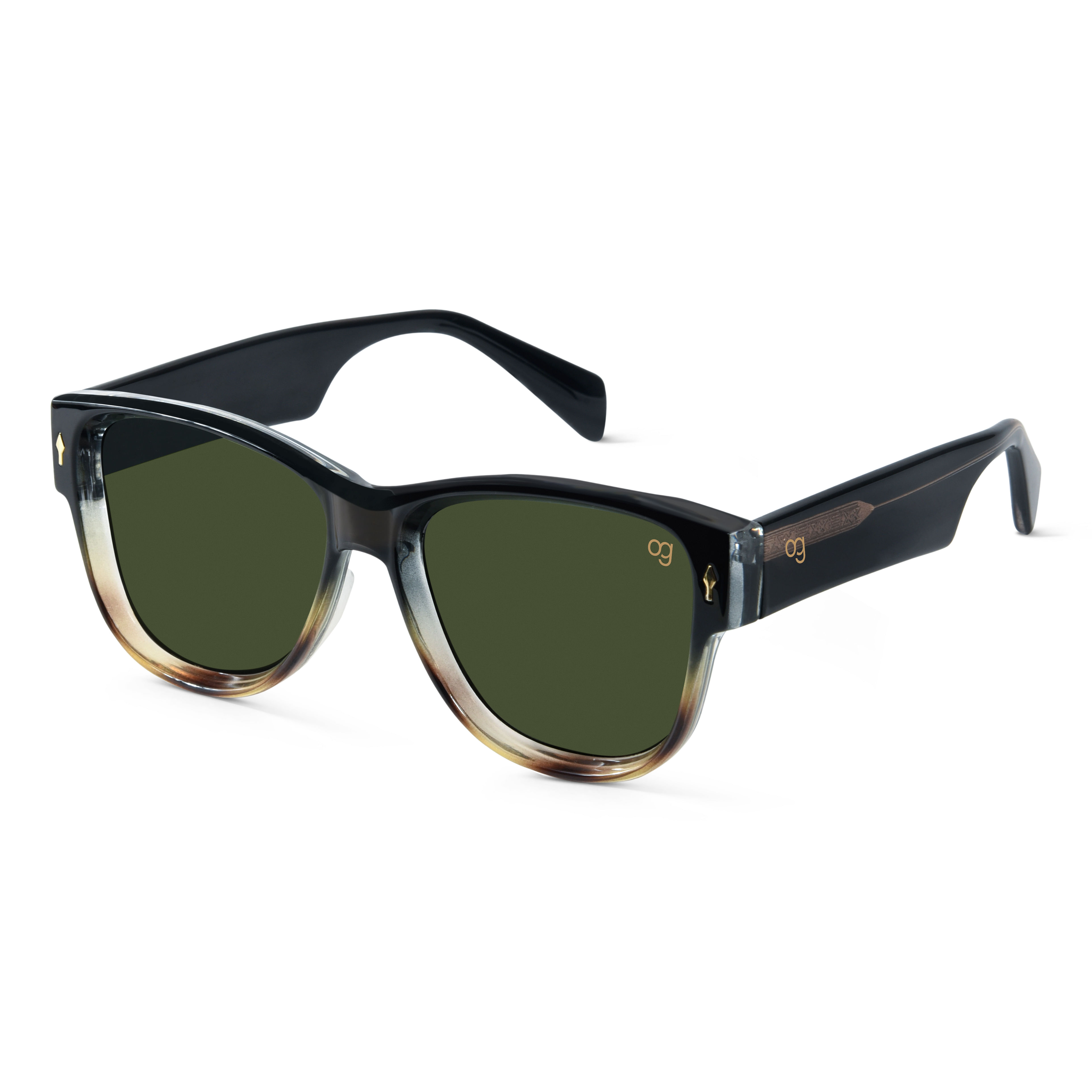 Buy Black Lens Golden Frame Wayfarer Sunglasses for Men and Women Online at  Best Prices in India - JioMart.