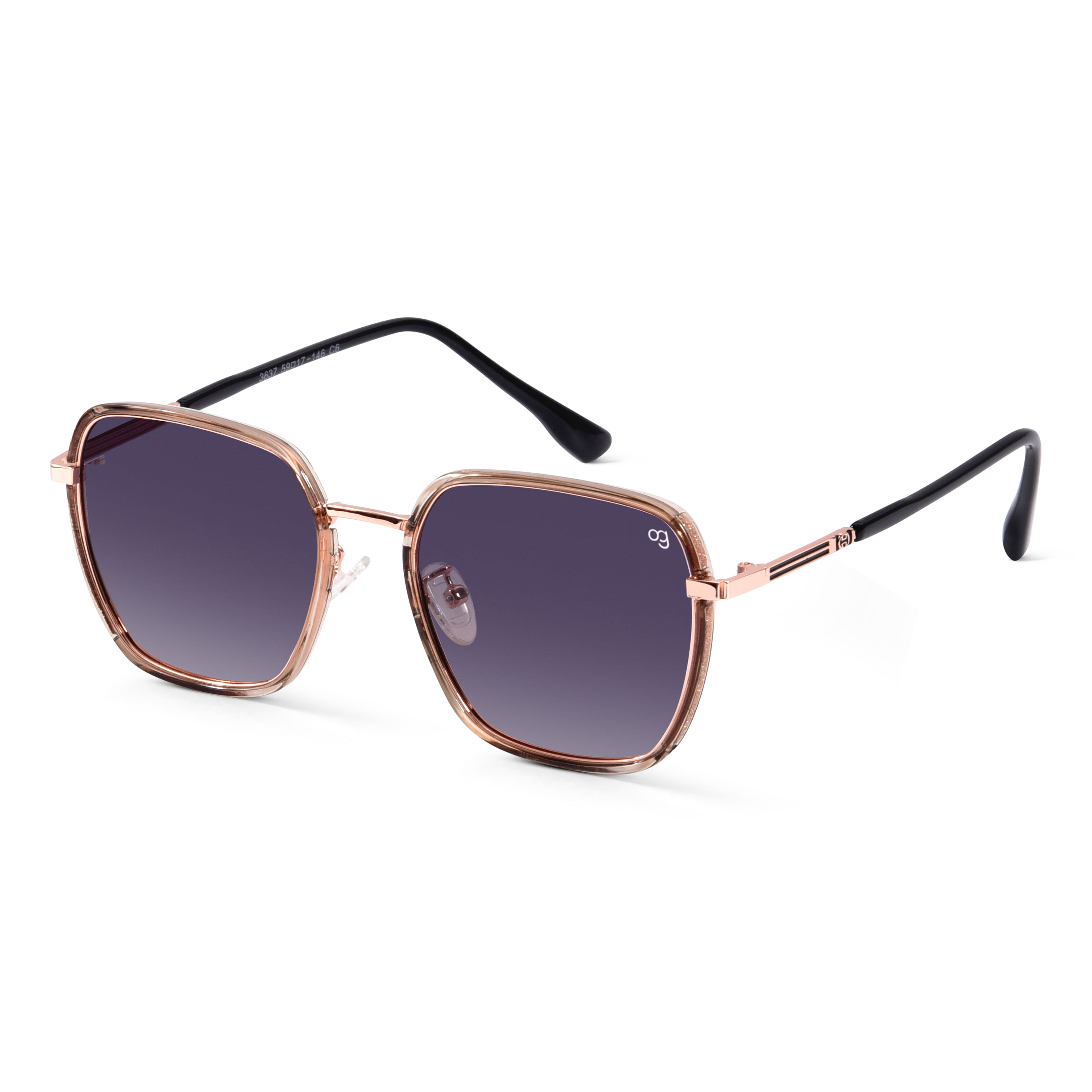 Buy Marine gold Polarized Square Sunglasses Woggles