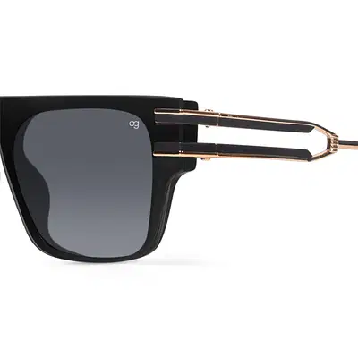 Buy Monolith Black Polarized Rectangle Sunglasses
