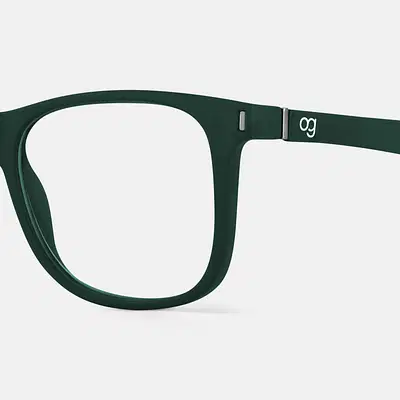 Buy Noir Green Square Blue Screen Glasses