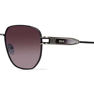 Buy Ockhi Crown Black Polarized Hexagonal Sunglasses