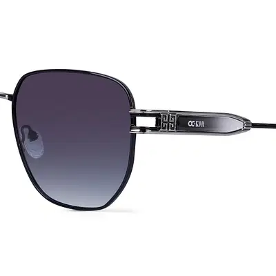 Buy Ockhi Crown Blue Hexagonal Polarized Sunglasses