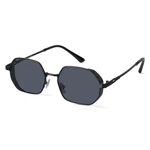 Shop Ockhi Inspirit Black Hexagonal Sunglasses