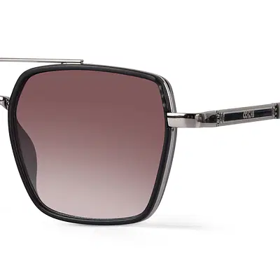 Buy Ockhi Torque Brown Gradient Square Sunglasses