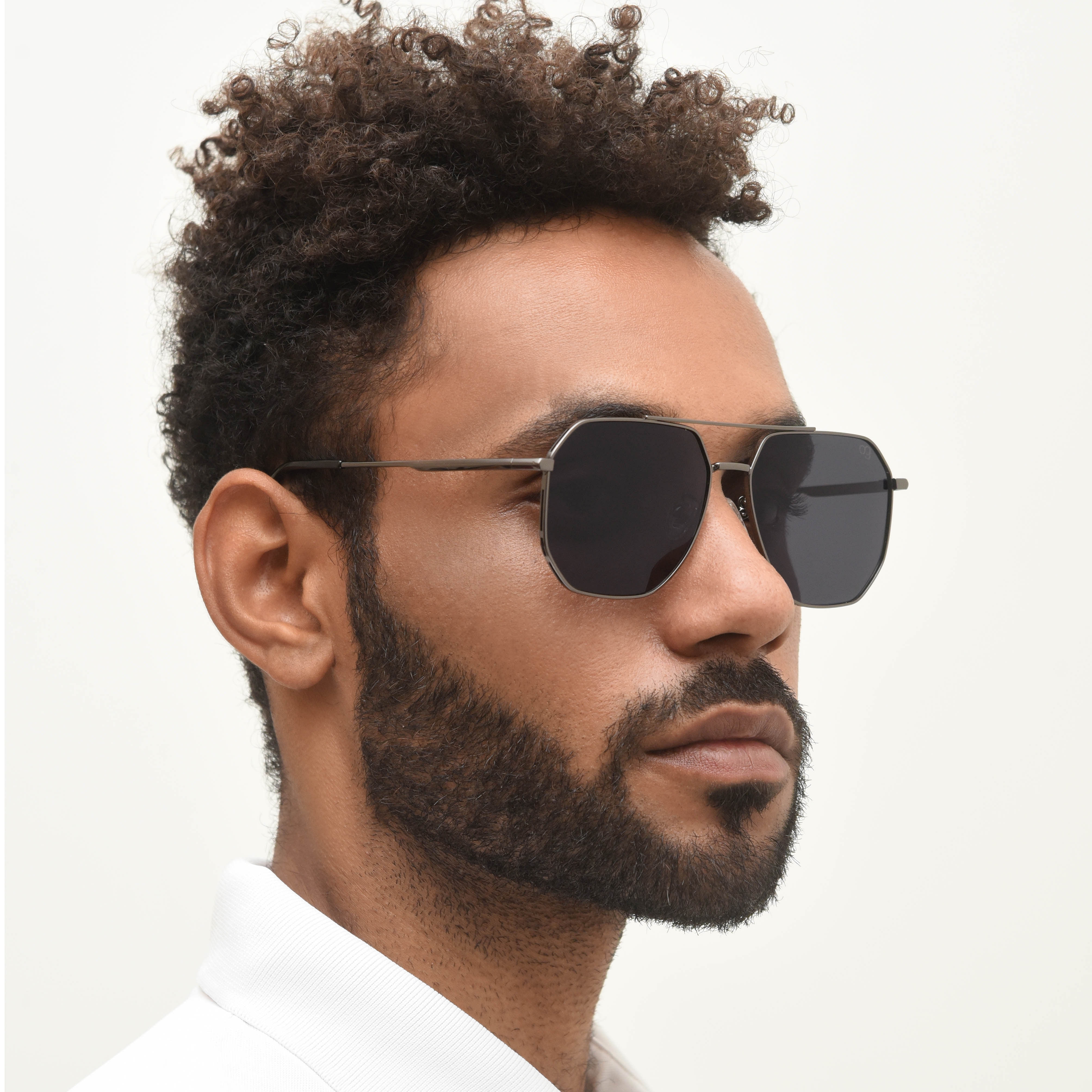 Gold Rounded Hexagon Sunglasses | New Look