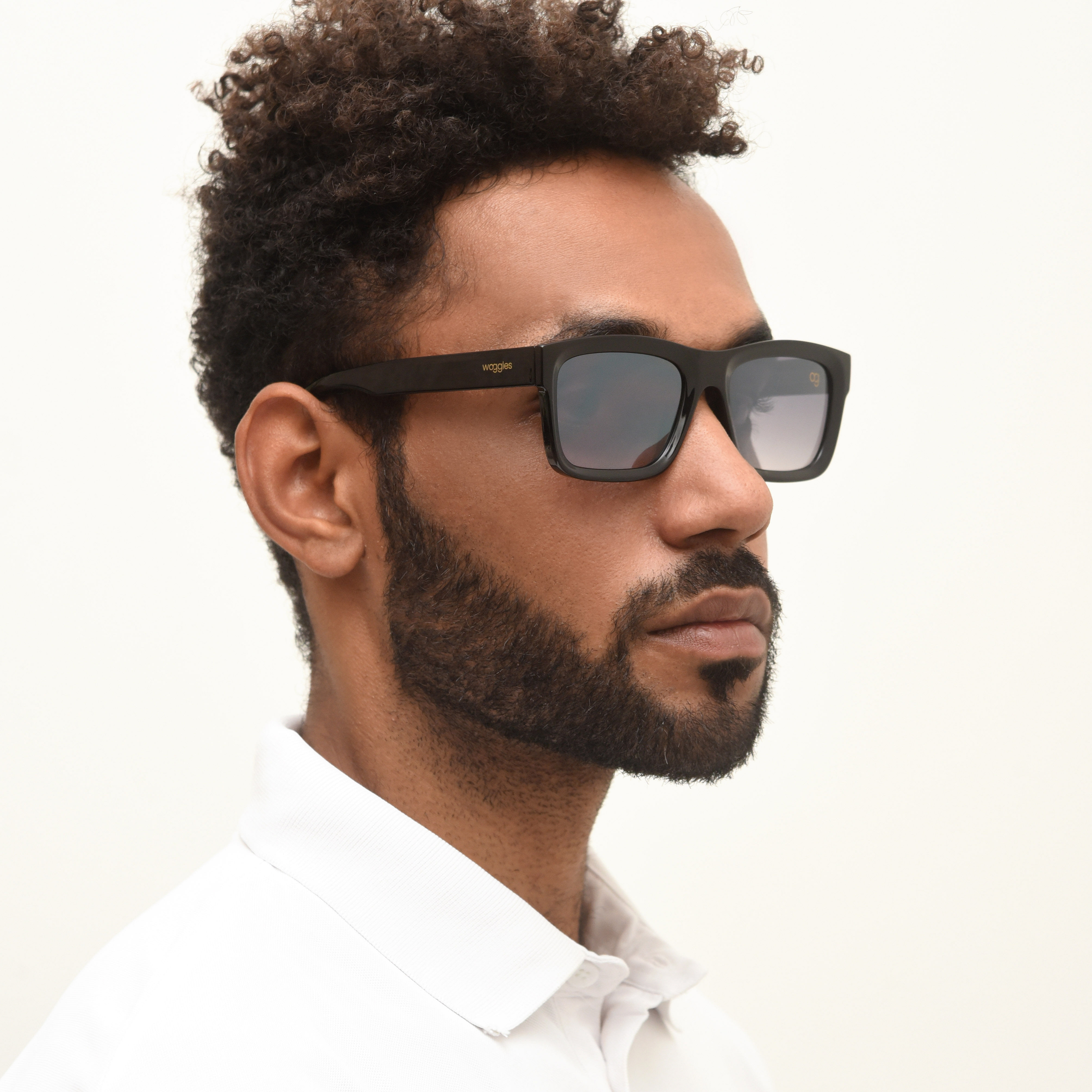Buy Quinn Black Rectangle Sunglasses Woggles