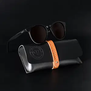 Shop Radon Brown Polarized Round Sunglasses