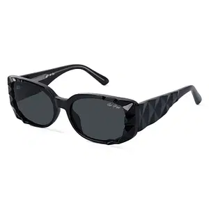 Shop Red Pappy Aetheris Black Rectangle  Sunglasses