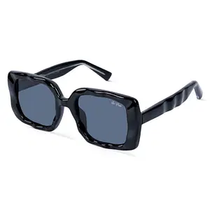 Shop Red Pappy Brillara Blue Square Sunglasses