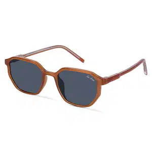 Shop Red Pappy Fable Black Hexagonal Sunglasses