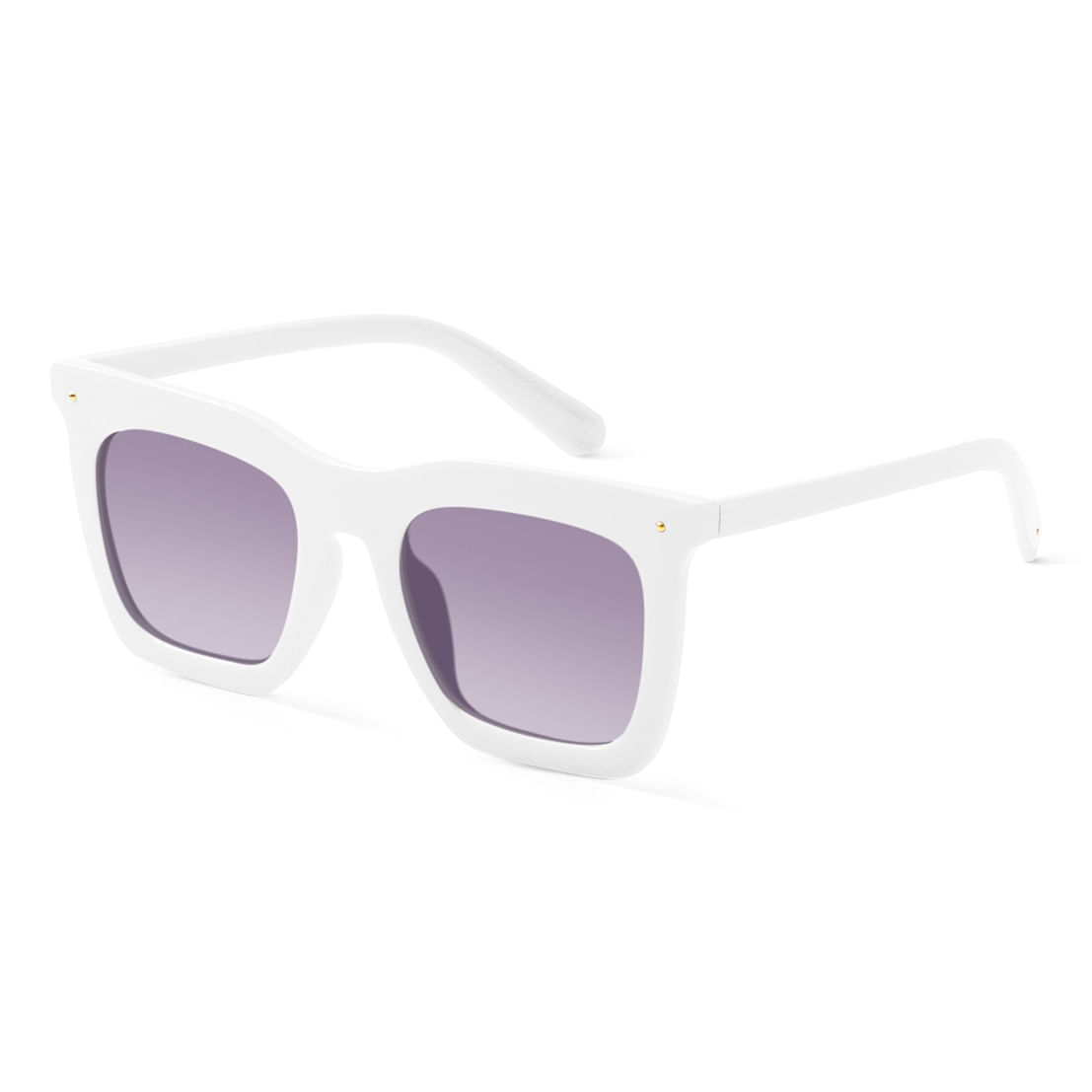 White sunglasses with purple lenses 2025