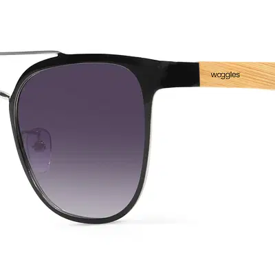 Slate Polarized Square Wooden Sunglasses