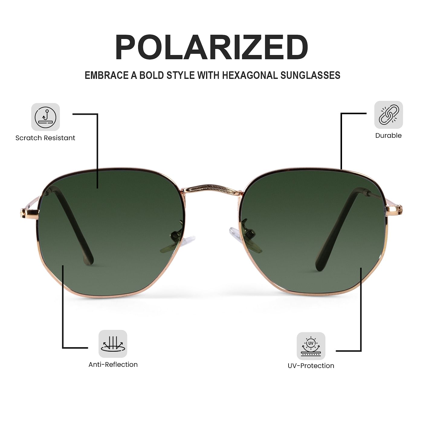 Hexagonal sunglasses face shape shop