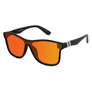 Shop Velfire Orange Sports Sunglasses