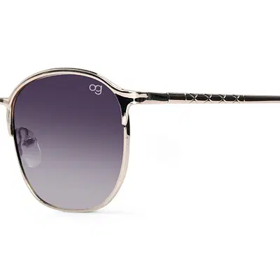 Buy Wraith Golden Clubmaster Sunglasses