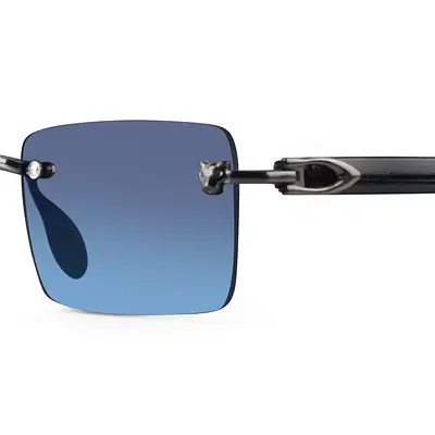 Buy Xylo Blue Rimless Rectangle Sunglasses